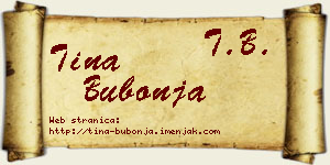 Tina Bubonja vizit kartica